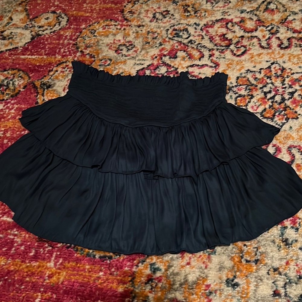 Blue Ruffle mini skirt